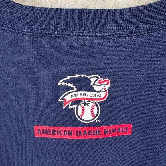 VTG Y2K Nike New York Yankees T Shirt Sz XXL Blue MLB Baseball Boston Butt 2006 - Picture 8 of 10